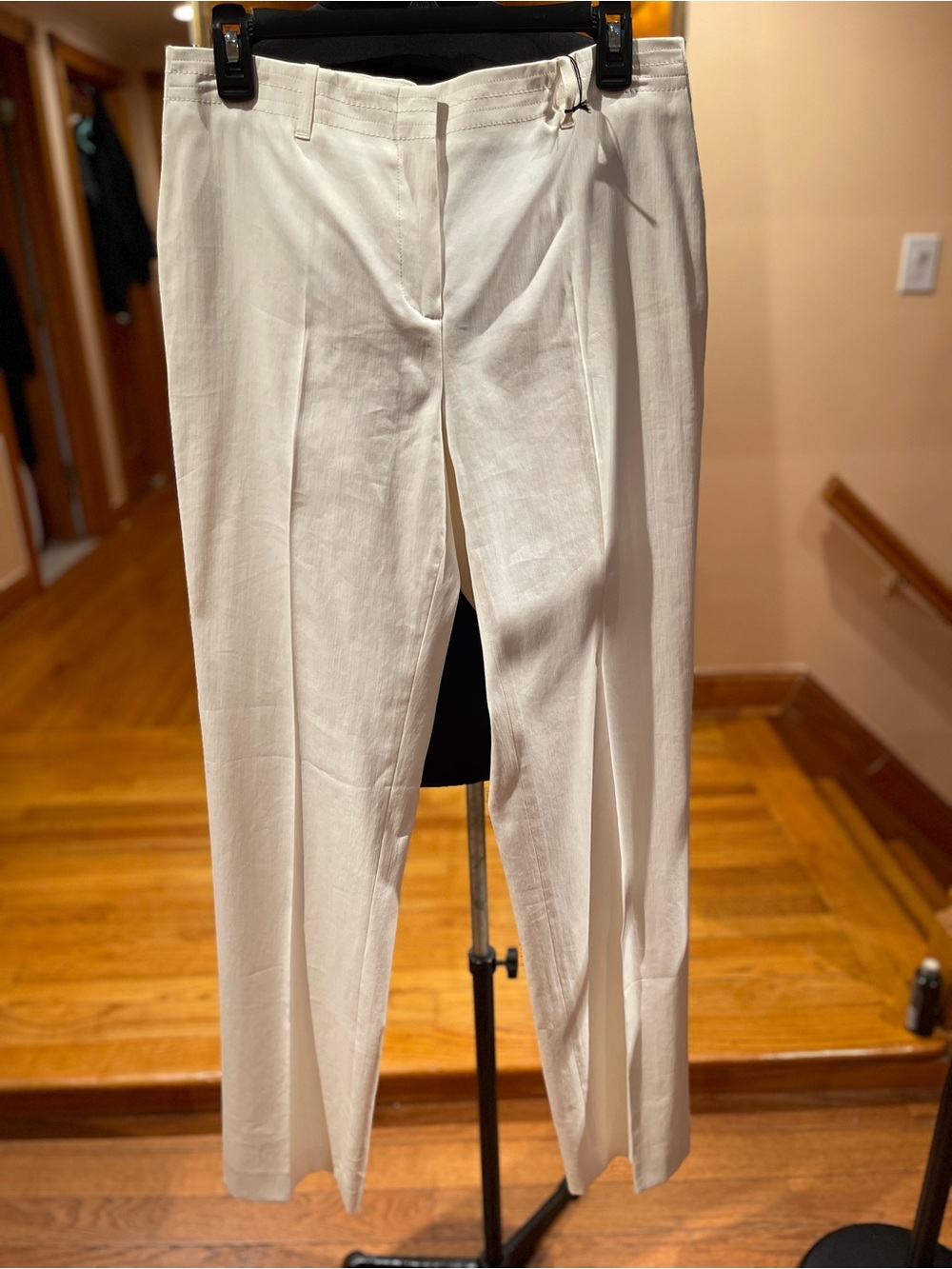 Piazza Sempione Cream Straight-Leg Trousers